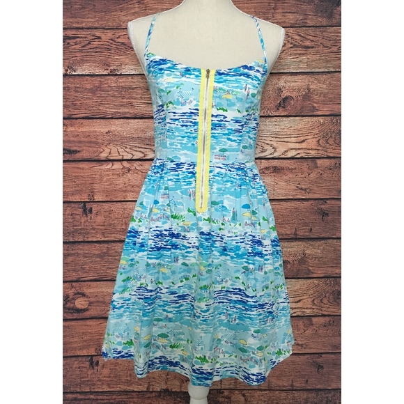 Lilly Pulitzer Dresses & Skirts - Lilly Pulitzer High Tide Toile Alexi Dress SZ 2